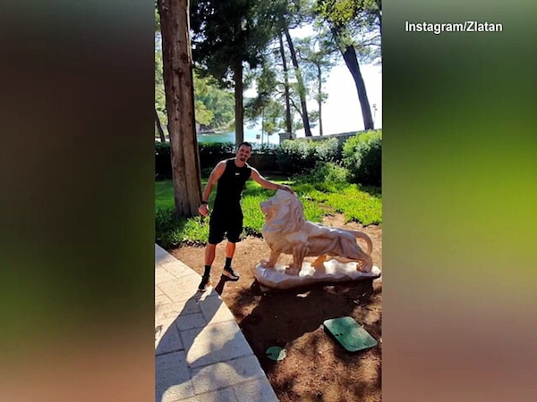 Ibra, allenamento tra le pinete della Croazia