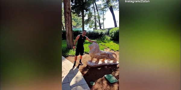 Ibra, allenamento tra le pinete della Croazia