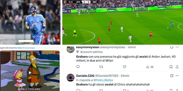 Grabara assist, i social scatenati: "Mettiamolo a centrocampo, è meglio di tanti dei nostri": tutte le ironie su Juve - Nec
