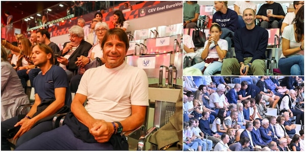 Quanta Juve a tifare l'Italvolley a Torino: ecco Conte, Chiellini e... Cambiaso