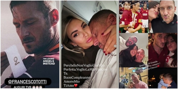 Dalla dedica d'amore di Noemi al messaggio della Roma, tutti gli auguri social per il compleanno di Totti