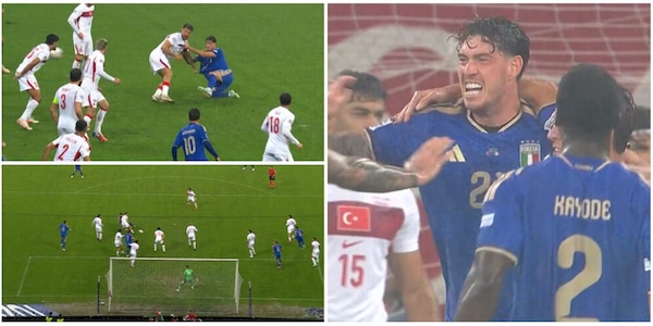 Bastoni sblocca Turchia-Italia e segna il primo gol del Mancini-bis: la FOTOSEQUENZA