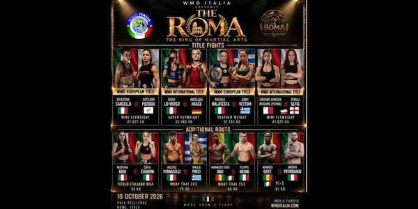 Ostia la capitale europea degli sport da combattimento: cinque titoli al gran galà The R.O.M.A.