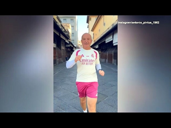 Pintus di corsa lungo Ponte Vecchio