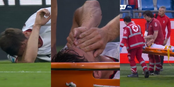 Le lacrime e l'uscita dal campo in barella: il ritorno in campo di Gabbia dura solo 17 minuti e finisce malissimo FOTO