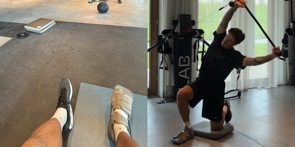 Svilar torna in palestra... con il tutore al piede