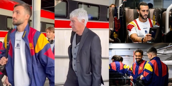 Cristante concentrato, Rensch se la ride, Gasperini pensieroso: la Roma in viaggio verso Napoli