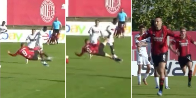 Pazzesco Camarda, rovesciata da urlo: il gol del baby Milan in Youth League è virale