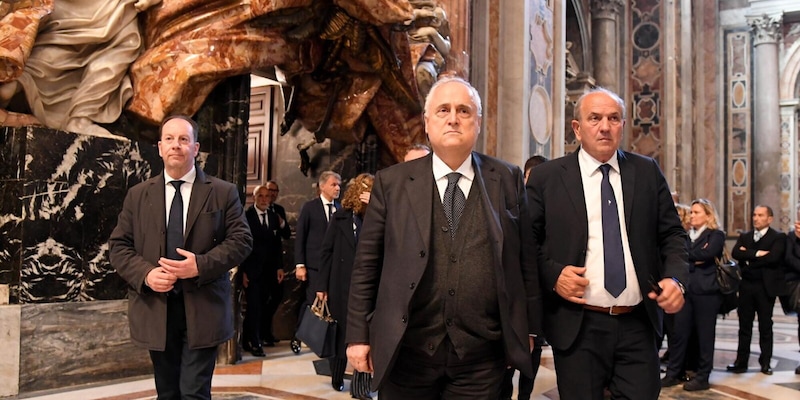 La Lazio a San Pietro per l'ultimo saluto a Papa Francesco