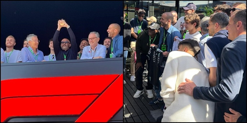 F1, il Bologna e Italiano ad Imola: l'incontro con Kimi Antonelli