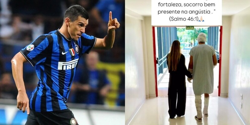 <p>Lucio e la prima foto dopo l'incidente con il camino: come sta l'ex Inter</p>