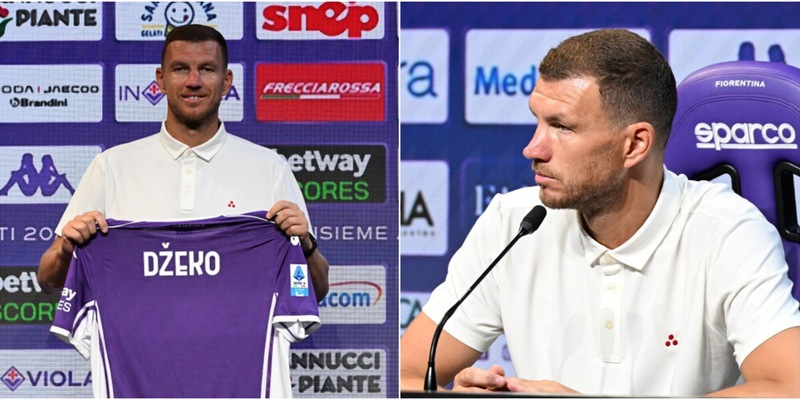 La Fiorentina presenta Dzeko: "Ho detto s&igrave; appena ho saputo che mi volevano. Conference? Ci teniamo"