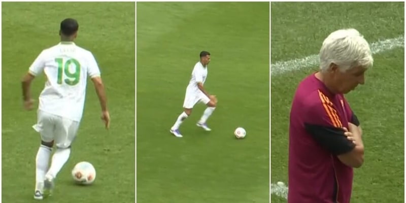 Celik sbaglia un passaggio, Gasperini imbufalito: la reazione in campo durante Kaiserslautern-Roma