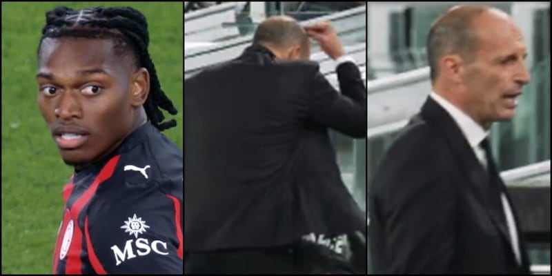 Le telecamere a bordocampo svelano cosa ha detto Allegri all&rsquo;errore di Leao: &ldquo;Ma come&hellip;&rdquo;