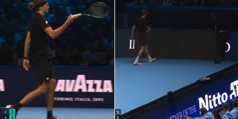 Zverev nervoso se la prende anche con il led dei cartelloni: la protesta con l&rsquo;arbitro. Poi arriva Sinner e&hellip;