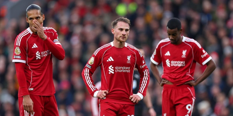 Liverpool in crisi: 0‑2 contro Nottingham Forest e Burnley, 6 cartellini rossi in 7 partite