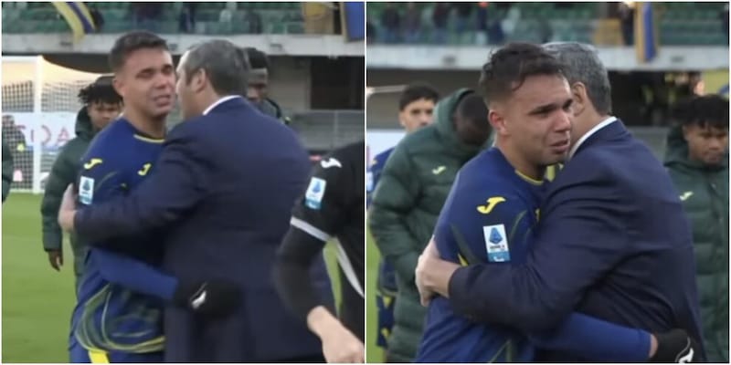Zanzi consolano il giovane in lacrime dopo l'errore decisivo contro Parma