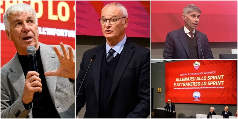 Ranieri, Gasperini e Massara al primo workshop per lo staff sanitario e atletico della Roma