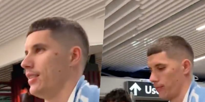 Ratkov a Fiumicino per firmare con la Lazio, un tifoso gli urla: "Forza Roma". Lui la prende cos&igrave;...