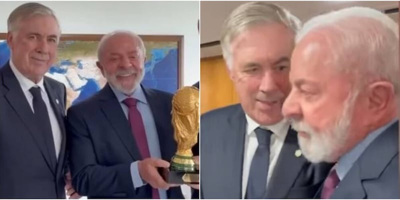 Lula invita in scherzo Carlo Ancelotti a dirigere il Corinthians