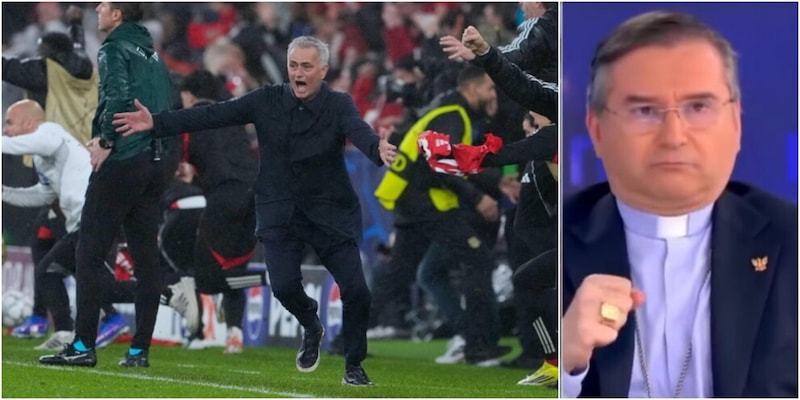 Delirio nella tv portoghese: il prete parla ma il gol di Trubin al 98' scatena la festa. La reazione &egrave; virale