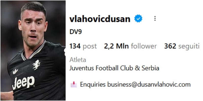 Vlahovic su Instagram: foto informale, nessun segnale di trasferimento invernale