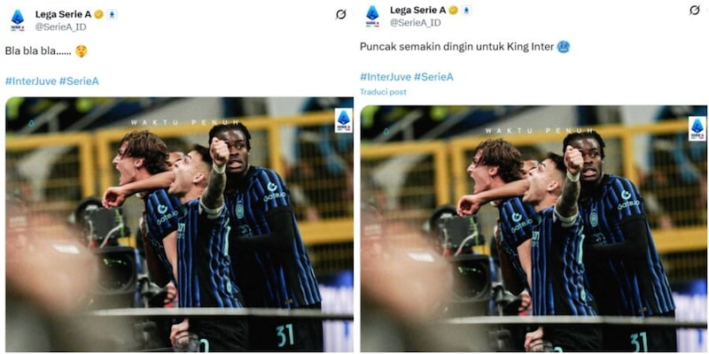 Juventus 2–3 Inter: grafica controversa sui social dopo la partita allo San Siro