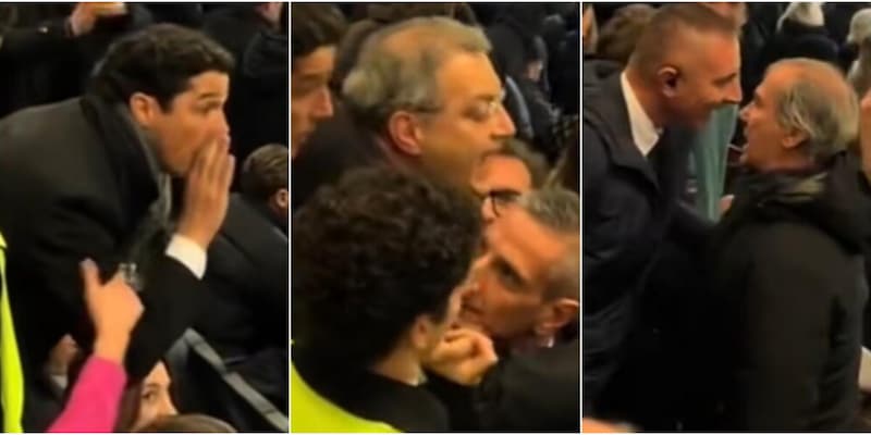Derby d'Italia: gli spettatori insultano i dirigenti della Juve dopo il gol di Zielinski e li costringono a lasciare la tribuna