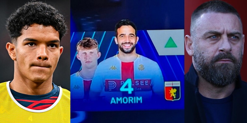 Errore di grafica in diretta Serie A: il nome di un ex allenatore del Manchester United appare al posto di Amorim