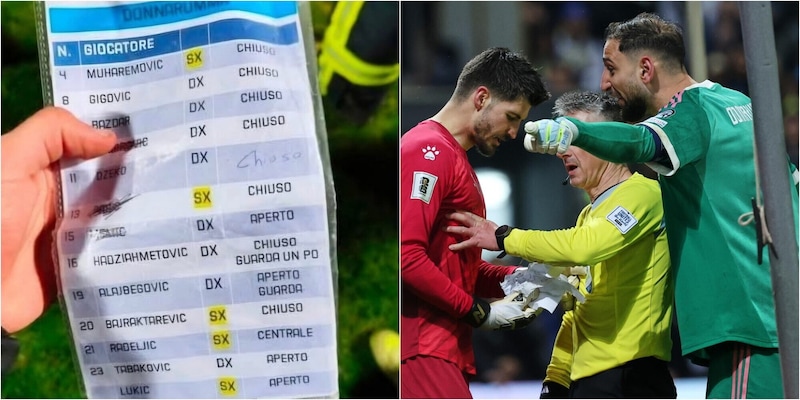 Donnarumma e il foglio con i rigoristi bosniaci: ecco come &egrave; andata veramente