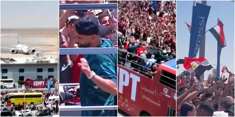 Pullman scoperto e migliaia di tifosi all'aeroporto per l'Egitto: l'accoglienza da brividi