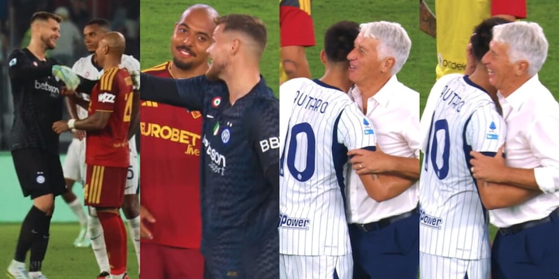 Il siparietto tra Malen e Martinez, poi Gasperini va da Lautaro: "Vaff...". Cosa &egrave; successo dopo Roma-Inter