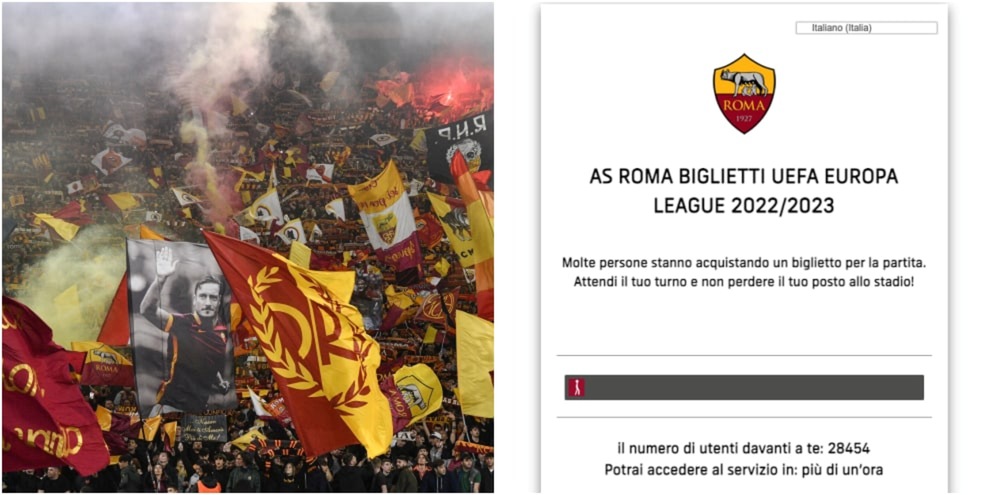 Biglietti Roma-Bayer Leverkusen, è già record: oltre 28mila persone in coda