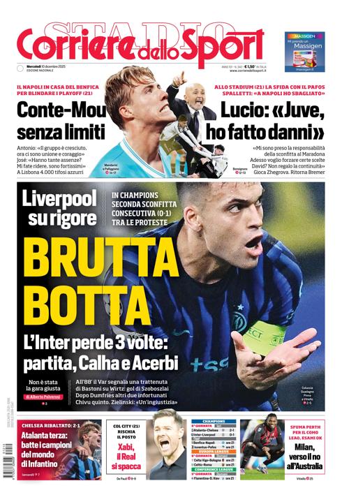 Prima pagina di oggi