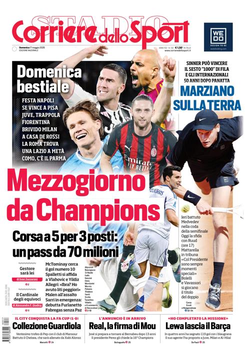 Prima pagina di oggi