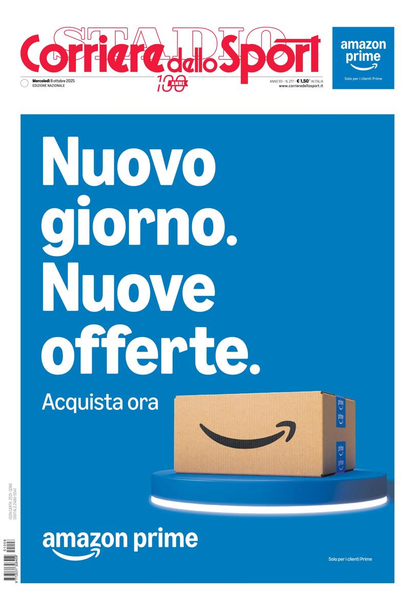 Prima pagina di oggi
