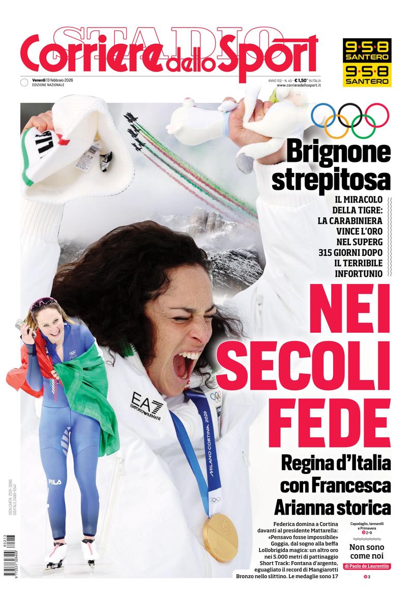 Prima pagina di oggi
