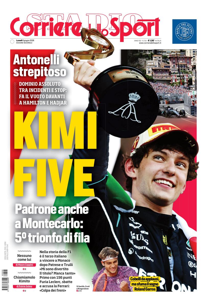 Prima pagina di oggi