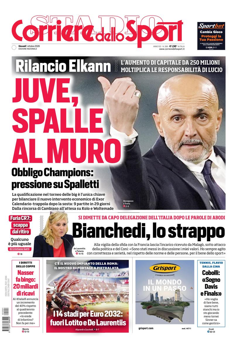 https://cdn.corrieredellosport.it/next/img/edizioni/cds/prima-pagina-naz-810x1189.jpg La prima pagina del Corriere dello sport