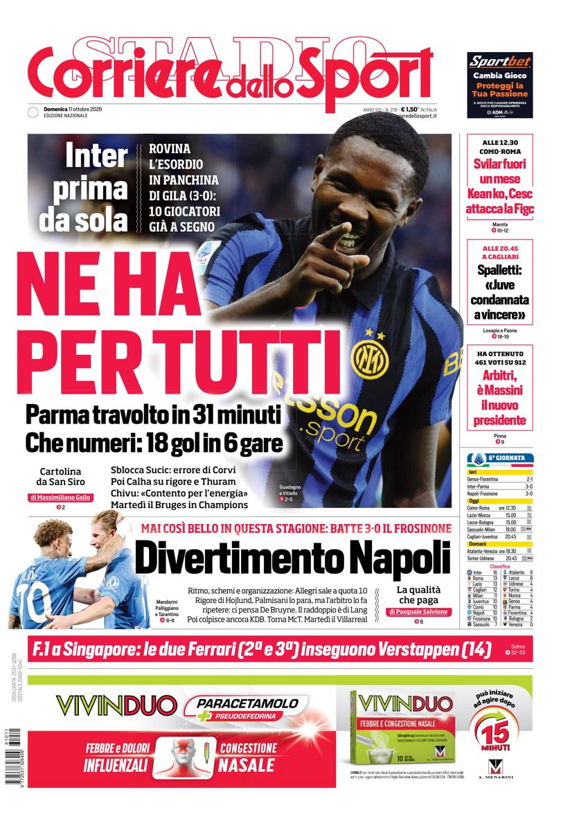 https://cdn.corrieredellosport.it/next/img/edizioni/cds/prima-pagina-naz-810x1189.jpg La prima pagina del Corriere dello sport